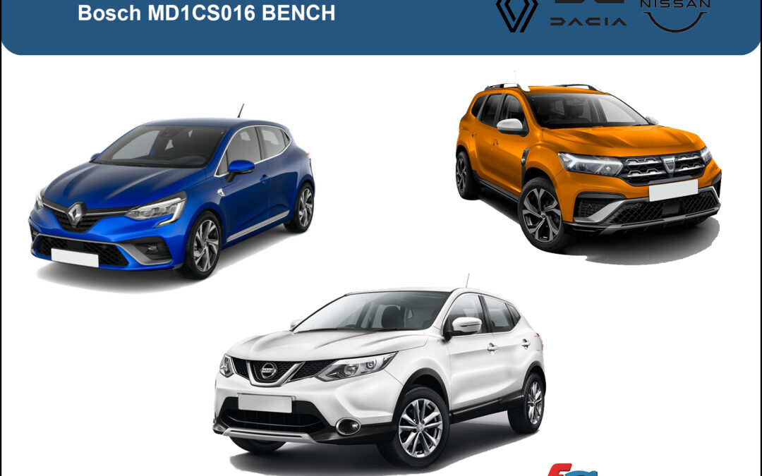 Renault E6d Bosch MD1CS016 now available in Bench