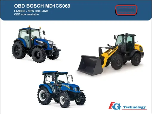 OBD protocol available for Bosch MD1CS069 & New Holland