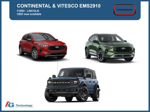 OBD protocol available for Continental & Vitesco EMS2910 FORD