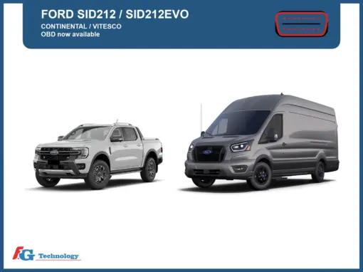 OBD protocol available for Ford SID212 – SID212EVO